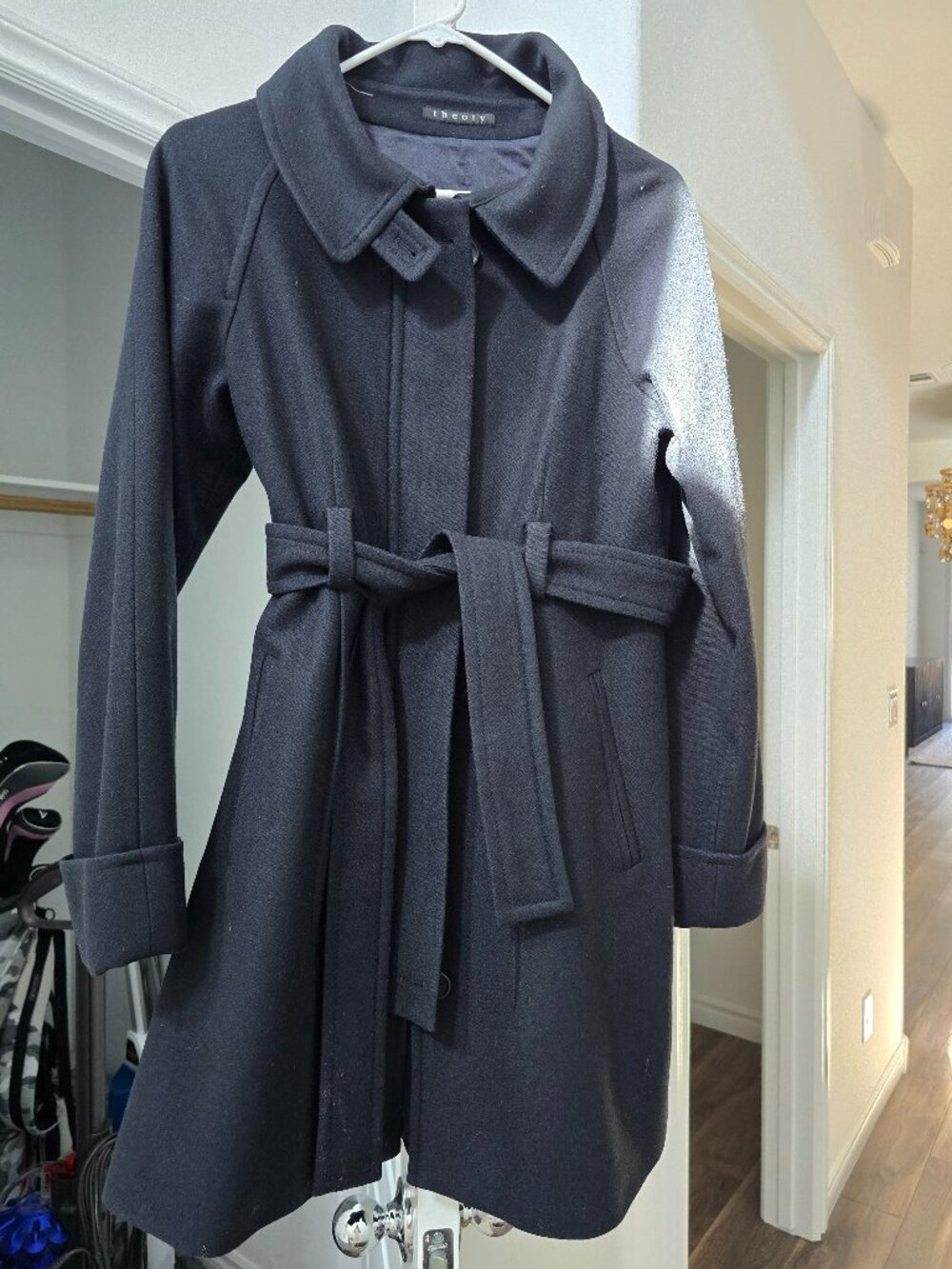 Theory Peacoat Dark Blue Womens Large Perfect Condition.
